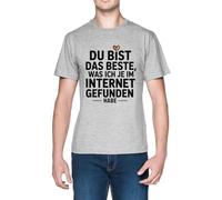 Du BIST Das Beste Was Ich Je Im Internet Gefunden Habe Grey Men's T-Shirt tee