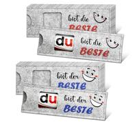 Du bist die Beste - Filzhüllen für Schokolade ohne Schokolade - Kleine Geschenke zum Danke, Loben & Motivieren für KolKolleKollelegen, Freunde, Familie (Du bist die Beste + Du bist der Beste 10 Stück
