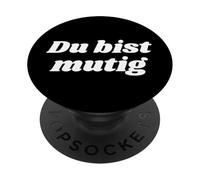 Du BIST mutig - Positive Affirmations PopSockets PopGrip Adhesivo