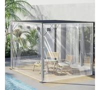 Du - Lona impermeable de PVC de 1,2 x 2,1 mC, resistente a la intemperie, con ojales para patio, porche, cenador, jardín, soluts de privacidad