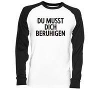 Du Musst Dich Beruhigen Blance Camiseta De Béisbol Unisex White Baseball tee Tshirt Unisex