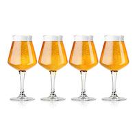 DU VINO Vaso de cerveza Nucleated Teku 3.0, 402.6 g, paquete de 4, cristalería aislada para una mejor retención de la cabeza y liberación de aroma, vasos de cerveza artesanales para el hogar