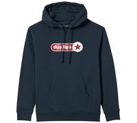 Dua Lipa Official Merch DL Logo Hoodie Sudadera con Capucha, Azul Marino, XXL Unisex Adulto