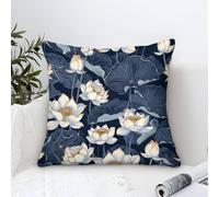 DUABELPHF Lotus Fundas Cojines Decorativa Juego De 1 Funda De Almohada Poliéster Cuadradas Funda De Cojín para Sofá 45x45cm