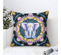 DUABELPHF Mandala Fundas Cojines Antialérgicas 1 Piezas Funda De Almohada Poliéster Cuadradas El Rincón Mascota 45x45cm