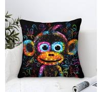 DUABELPHF Monkey Fundas Cojines Decorativa Juego De 1 Funda De Almohada Poliéster Cuadradas Un Detalle Romántico para La Persona Que Amas 50x50cm