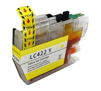 DUAEANXI Cartucho de Tinta de inyección LC422 LC422XL Compatible con impresoras BR-ther MFC-J5340DW, J5345DW, J5740DW, J6540DW y J6940DW(LC422 Y 1PC)