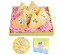 DUAIU Bombas de Baño para Niños Set de 6 Bombas de Baño Naturales de Pizza Bombas de Baño de Burbujas Orgánicas con Aceite Esencial Regalos para Mujeres Niñas y Niños