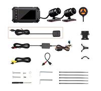 Dual 1080P Full HD Motocicleta Dashcam 3 Pulgadas Impermeable IP67 cámara Motocicleta DVR Dash CAM Negro GPS Caja(with GPS,None)