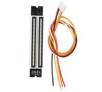 Dual 12 Level Stereo Indicator, Bluetooth Audio Level Meter with AGC Mode, Adjustable Light Speed LED Level Meter Board Module for DIY Audio Equipment, 7 Green 2 Orange 3 Red LEDs,