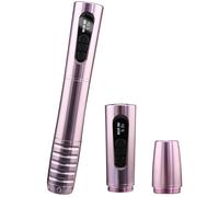 Dual-Battery Wireless Eyebrow Tattoo Pen, Spiral Needle Clip-On Tattoo Needle Lip Tattoo Machine Pen(Rose)