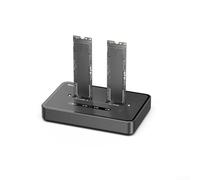 Dual Bay M 2 NVMe SSD Duplicator Docking Station con velocidad de transferencia de 20 Gbps y capacidad de 8 TB para una gestión de datos sin problemas (estándar)