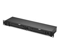 Dual Channel 15-Band Equalizer, 1U Rack Mount Stereo Equalizer, 2 canales Stereo Graphic Equalizer with High/Mid/Low Frequency Adjustment Independent Adjustment, Crystal Clear Sound Quality, for