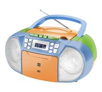 Dual Dab-P 210 Radio Cassette con CD - Radio Dab(+)/FM - Boombox - Reproductor de CD - Altavoz estéreo - USB - Entrada AUX - Alimentación / Batería - Portátil - Multicolor
