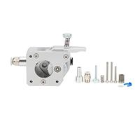 Dual Drive Gear Extruder, Full Metal Body 1.75mm Consumable, Dual Drive Gear Extruder for Most 3D Printer (Silver)