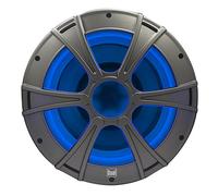 Dual Electronics DM1016S - Subwoofer marino de doble bobina de voz de 10 pulgadas con iluminación LED azul illumiNITE