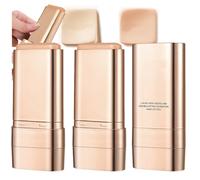 Dual-Ended Concealer Foundation Stick, Korean 2 in 1 Dual-Ended Long-Lasting Concealer Foundation Stick with Brush, Full Coverage Matte Finish for Face Makeup (2PC #02)