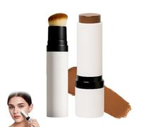 Dual-Ended Cover Cream Stick,Hydrating Long Lasting Concealer & Foundation Sticks,Korean Foundation V Stick with Detachable Brush,2 in 1 Concealer Foundations Waterproof and Sweatproof (C100)