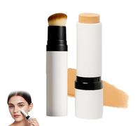 Dual-Ended Cover Cream Stick,Hydrating Long Lasting Concealer & Foundation Sticks,Korean Foundation V Stick with Detachable Brush,2 in 1 Concealer Foundations Waterproof and Sweatproof (C30)
