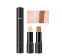 Dual-Ended Finishing Highlighter Stick Concealer Highlighter Finish Dual Colour Dual Face Contouring Makeup Concealer Stick (01, Talla única)