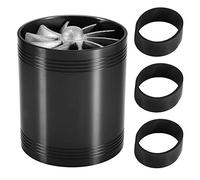 Dual Fan Ventola Doppia Risparmio Carburante per Auto Turbina Aspirazione Aria Caricatore Gas Turbonator Fuel Saver(Nero)