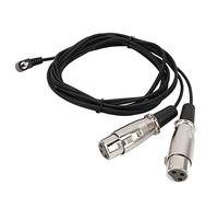 Dual Fem XLR a 3,5 Mm Y Splitter Cable Dual XLR Cable 3,5 Mm Y Splitte Dual Fem XLR a ángulo Recto 3,5 Mm Y Splitter Cable High Traon Rate Cable Portátil para Micropho Cras (1,8 Metros/5,9 pies)