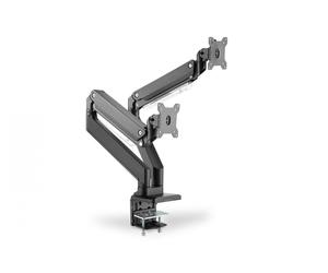 Dual Gas Spring Monitor Desk Mount 2x 35", 2x 15 kg max. black