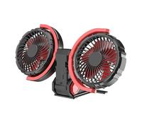 Dúal Head Car Fan - Portable 12V 24V USB Fan For Car | Vehicle Cooling 3 Speeds 360 Degree Rotation Dashboard | Quiet Wide Angle Air Supply Space Saving SUV RV Truck ABS PP Motor 20W 70.87 Inch Cord 8