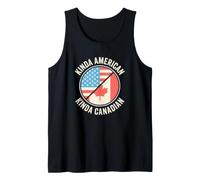 Dual Heritage Un Poco Americano Un Poco Canadiense Camiseta sin Mangas