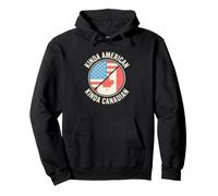 Dual Heritage Un Poco Americano Un Poco Canadiense Sudadera con Capucha