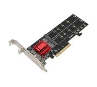 Dual M.2 Adaptador PCIe Tarjeta de Extensión SSD de Alta Velocidad para un Rendimiento Mejorado en PCIe 3.1 X8 X16 Slots NVME SSD 2242 2260 22110 para Entusiastas Técnicas