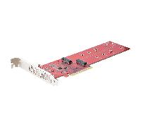 StarTech.com Tarjeta PCIe Adaptadora para 2 SSDs M.2, PCI Express x8 o x16 a NVMe Doble o SSDs M.2 AHCI, PCI Express 4.0, 7,8Gbps por Unidad con Bifurcación - Windows o Linux (DUAL-M2-PCIE-CARD-B)