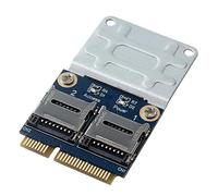 Dual Micro SDXC SDHC SD a Mini PCI-E adaptador de tarjeta