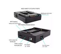 Dual NP-F550/750/970 NP-F Series Battery to V-Mount Lock Power Supply Converter Plate for Tilta Kit Monitors LED Light