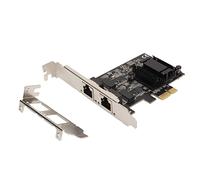 Dual Port PCIe Network Card with RTL8125BG Chip, 2.5Gbps for Desktops Servers, Wide OS Compatibility, Remote Wake Up