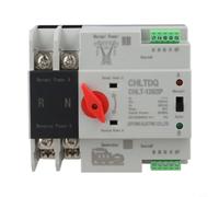 Dual Power Automatic Transfer Switch 2P 125 A 230 V AC, conmutador manual / automático para cajas de distribución PZ30, tiempo de conmutación de 30 ms, gris