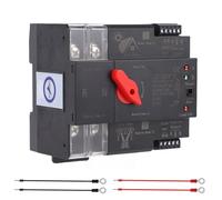 Dual Power Automatic Transfer Switch Interruptor de Transferencia Automática, 2P 100A Montaje en Rail Din, Conmutación Sin Interrupción para Sistemas de Energía de Emergencia en Ho