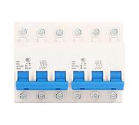 Dual Power Circuit Breaker and Manual Transfer Switch with 3P and 3P Configuration, 6000A Breaking Capacity, AC 400V, DIN Rail Mount Interlock Mechanism for Solar and Wind Hybrid (él apuñaló)