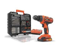 Dual Power POWDP15300-20 V - Destornillador inalámbrico con batería de iones de litio de 20 V y cargador, maletín de herramientas, para madera, piedra y metal
