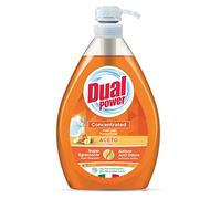 Dual Power Vinagre, lavavajillas, concentrado, alto poder desengrasante, ideal para vajilla, fragancia, fabricado en Italia, 1 l, 1000 ml