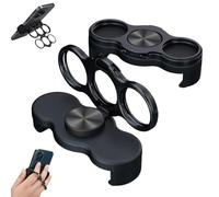 Dual-Ring Three-Finger Back Clip Holder, 360° Obrotowy składany uchwyt na telefon, for Back of Mobile Support, All Magnetic Mounts 3-Finger Phone Grip Holder (1Pcs,Black)