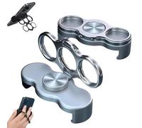 Dual-Ring Three-Finger Back Clip Holder, 360° Obrotowy składany uchwyt na telefon, for Back of Mobile Support, All Magnetic Mounts 3-Finger Phone Grip Holder (1Pcs,Silver)