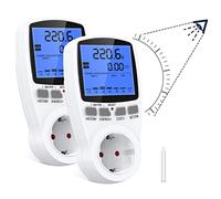 Dual Tarifa Medidor de Consumo Eléctrico 180° Gran Ángulo, Ankrs Enchufe Medidor Consumo con Pantalla LCD Retroiluminación, Ahorrar Energía y Costo, Monitor de Consumo Eléctrico con Pila de botón LR44