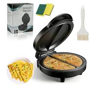 Dual Zone Electric Omelette Maker, 2026 New Flip Omelette Maker Electric, Double Sided Heating Non-Stick Electrics Griddle, Omelettes Pan Nonstick, Quick & Easy for Families (1pc)