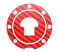 DualColorStampe Adhesivo protector tapón depósito compatible con Honda CBR 600 600RR (2003-2007) carbono moto M0191 (carbono rojo)