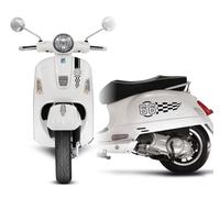 DualColorStampe Adhesivos compatibles con Piaggio Vespa GTS 300 Super GTV 300 GTV250 GTV125 Scacchiera N66 Cód. M0332 (negro brillante)