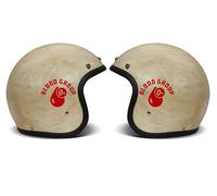 DualColorStampe Juego de 6 pegatinas tipo grupo sanguíneo para casco de moto 0+ 0- A - A+ A - AB+ AB- B- B+ - B + para coche, bicicleta, MTB, stickers rojo sangre, cód. C0084 (grupo sanguíneo 0-)