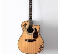 DualColorStampe Pegatinas para guitarra clásica, eléctrica, acústica, bajo, stickers Tribales, calcomanía para guitarra - X00009 (negro)