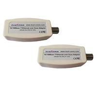 Dualcomm Adaptadores Ethernet sobre coaxial (eoc) (deca-100) - Pack Doble