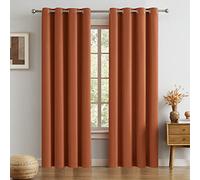 DUALIFE Cortina Opaca para Dormitorio de 52 x 84 Pulgadas de Largo, 2 Paneles con Aislamiento térmico, oscurecimiento de la habitación, Cortinas para Sala de Estar, Ojales en la Parte Superior, Color